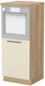 Επιδαπέδιο ντουλάπι φούρνου ψηλό Modena K14-60-1KR-Δρυς - Μπεζ - 60.00Χ60.00Χ148.00cm