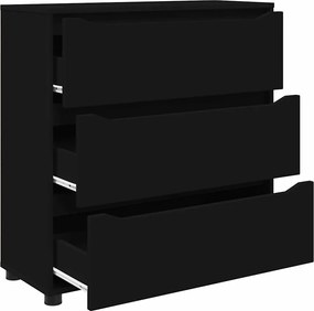 vidaXL Ντουλάπι αποθήκευσης Μαύρο 80 x 31 x 81 εκ Επεξεργασμένο ξύλο