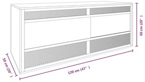 vidaXL Ενυδρείο Ερπετών 120 x 50 x 50 εκ. από Επεξεργασμένο Ξύλο