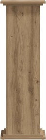 vidaXL Βάσεις Φυτών Αρτισιανή Δρυς 33x33x100 εκ. Επεξ. Ξύλο