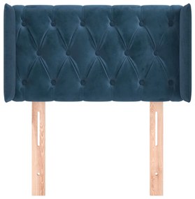 vidaXL Κεφαλάρι με Πτερύγια Σκούρο Μπλε 83x16x78/88 εκ. Βελούδινο