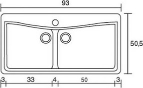 Sanitec Classic 326 (93×51) - Γρανιτένιος νεροχύτης - Granite TERRACOTTA