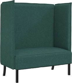 vidaXL Καναπές Υψηλής Πλάτης 101cm Σκούρο πράσινο ύφασμα