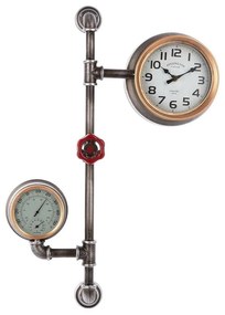 Ρολόι Τοίχου Με Θερμόμετρο Abola 52662 42x9x60cm Multi Μέταλλο,Γυαλί