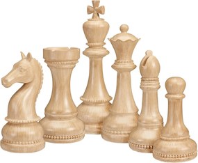 ΔΙΑΚΟΣΜΗΤΙΚΆ ΓΙΑ ΡΆΦΙ &amp; ΤΡΑΠΈΖΙ CHESS SET 6PCS WOOD COLOR