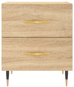 vidaXL Κομοδίνα 2 τεμ. Sonoma Δρυς 40 x 35 x 47,5 εκ. Επεξεργ. Ξύλο