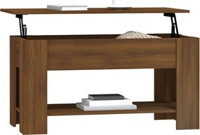 vidaXL Τραπεζάκι Σαλονιού Καφέ Δρυς 101x49x52 εκ. Επεξεργασμένο Ξύλο