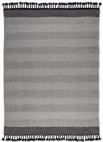 Χαλί Keren Grey-Black 070X140, 130X190, 160X230, 200X300, 250X300 Γκρι, Μαύρο