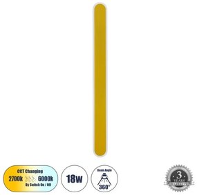 Απλίκα Φωτιστικό Τοίχου LED CCT 18W 2160lm HOUSTON Globostar-61348-Χρυσό 61348