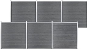 vidaXL Πάνελ Περίφραξης Γκρι 1045 x 186 εκ. από WPC