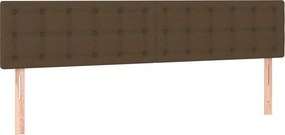 vidaXL Κρεβάτι Boxspring με Στρώμα Σκούρο Καφέ 160x200 εκ Υφασμάτινο