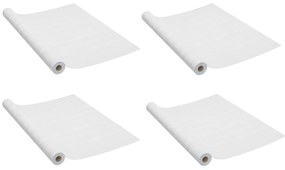 vidaXL Μεμβράνες Πόρτας Αυτοκόλλητες 4 τεμ. Λευκό Ξύλο 210x90 εκ. PVC