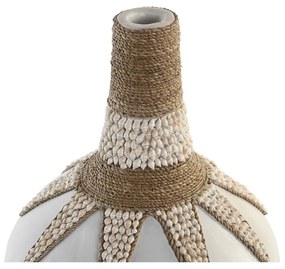 Βάζο DKD Home Decor Μπλε Λευκό Bamboo Κοχύλι 30 x 30 x 40 cm (x2)
