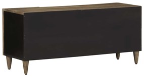 ντουλάπι τηλεόρασης vidaXL ανοιχτό γκρι 105x33,5x46cm μασίφ ξύλο Mango