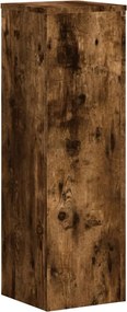 vidaXL Βάσεις Φυτών 2Τεμ. Καπνιστή Δρυς 25x25x80εκ. Επεξεργασμένο Ξύλο