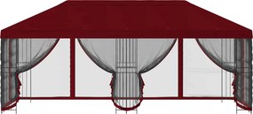 vidaXL Κιόσκι με Πλαϊνές Τοίχους 6 x 3 m Μπορντό