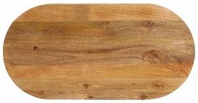 vidaXL Επιφάνεια Τραπεζιού Οβάλ 120x50x2,5 εκ. Μασίφ Ξύλο Μάνγκο