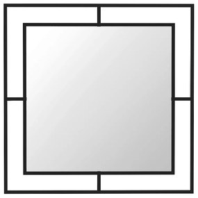 Καθρέπτης τοίχου Corner Megapap αλουμινίου χρώμα μαύρο 58,6x2x58,6εκ.