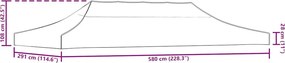 vidaXL Κάλυμμα Τέντας Εκδηλώσεων Ανθρακί 3 x 6 μ.