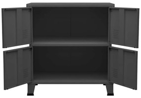 vidaXL Αρχειοθήκη Βιομηχανικού Στιλ Ανθρακί 75 x 40 x 80 εκ. Ατσάλινη