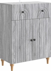 vidaXL Πλαϊνό γραφείο Γκρι Sonoma 66 x 34,5 x 90 εκ Επεξεργασμένο Ξύλο