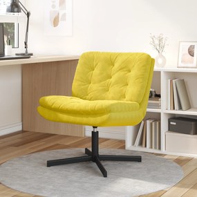 vidaXL Γυριστή Χαλαρωτική Καρέκλα Κίτρινο 63 x 75 x 76 εκ Βελούδο
