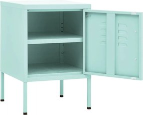 vidaXL Κομοδίνο Χρώμα Μέντας 35 x 35 x 51 εκ. από Ατσάλι