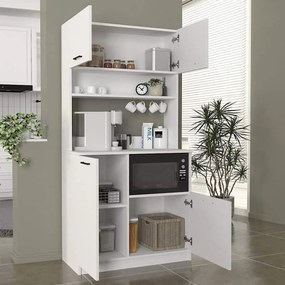 Έπιπλο κουζίνας Tuco 2 Megapap χρώμα λευκό 90x40x180εκ.