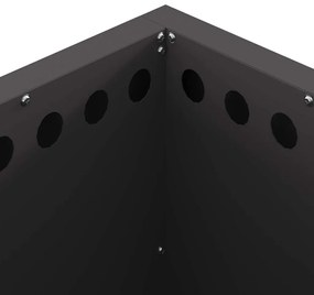 vidaXL Φωτιά Μαύρο 48 x 48 x 50 εκ Κρύα έλαση από χάλυβα