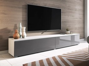 Έπιπλο τηλεόρασης  Lowboard D 180-Λευκό-Γκρι Γυαλιστερό