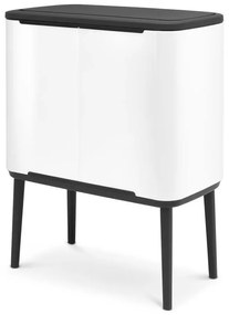 Κάδος απορριμμάτων Brabantia Bo Touch 36L, Ομαλό και αθόρυβο άνοιγμα, Μεγάλο άνοιγμα, Λευκό