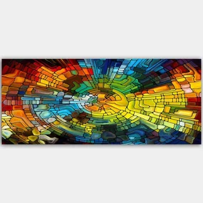 Πίνακας Καμβάς 451ERN1388 120x50cm Multi Wallity Οριζόντιοι Ξύλο, Καμβάς
