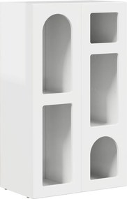 VidaXL Πλαϊνό γραφείο ELST Υψηλής γυαλάδας λευκό 59 x 35 x 100,5 εκ