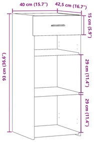 ΝΤΟΥΛΑΠΙ ΓΚΡΙ SONOMA 40X42,5X93 ΕΚ. ΑΠΟ ΕΠΕΞΕΡΓΑΣΜΕΝΟ ΞΥΛΟ 846318