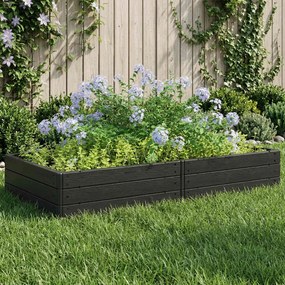 vidaXL Ανεβασμένο Κρεβάτι Μαύρο 151 x 75,5 x 25 εκ. PP
