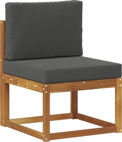 vidaXL Σειρά Καναπέ Εξωτερικού 4 Τεμάχιο Φυσικό και Ανθρακί