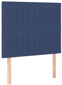 vidaXL Κεφαλάρι Κρεβατιού LED Μπλε 80x5x118/128εκ. Υφασμάτινο