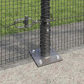vidaXL 25 x 1,5 m PVC-Επικαλυμμένο Ατσάλι Γκρι Δίχτυ
