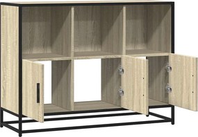 vidaXL Sideboard Sonoma Oak 100x35x76 cm Κατασκευασμένο ξύλο