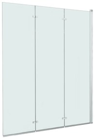 vidaXL Καμπίνα Μπανιέρας με 3 Πάνελ Πτυσσόμενη 130 x 138 εκ. από ESG