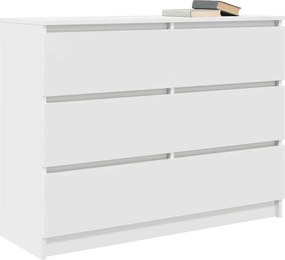 vidaXL Sideboard Λευκό 100x35x76 cm Κατασκευασμένο ξύλο
