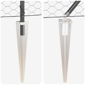 vidaXL Φράχτης Εξαγώνιος  Γκρι 1.4x50 μ Ατσάλι