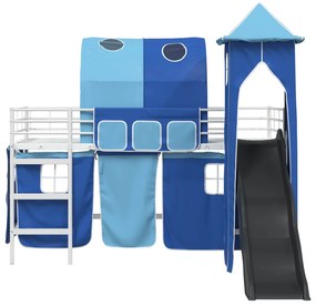 vidaXL Λευκό και Μπλε 99,5 x 200 εκ.