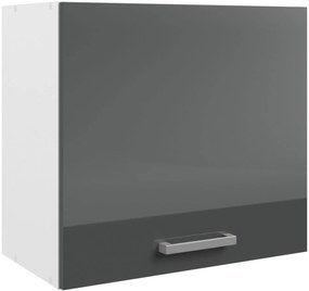 Κρεμαστό ντουλάπι Jeden 60-Γκρι Γυαλιστερό - Λευκό