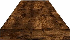 vidaXL Ράφια Τοίχου 4 τεμ. Καπνιστή Δρυς 100x10x1,5 εκ. Επεξεργ. Ξύλο