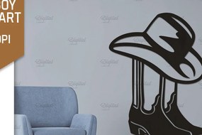 Intra απο ξύλο plywood Χρώμα wenge 3mm-4mm πάχος - Cowboy Wall Art . Χαρτί καουμπόη Δίασταση 40x50 cm INTRAFABR-37746521