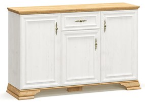 Μπουφές Jaden pakoworld golden oak-λευκό antique 137,5x39x88,5εκ