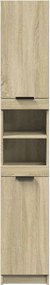 vidaXL Ντουλάπι Μπάνιου Sonoma Δρυς 32x34x188,5 εκ. Επεξεργ. Ξύλο
