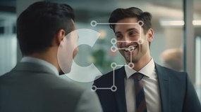 Intra Συλλεκτικό Ξύλινο Παζλ Plywood 4mm - Δύο άνδρες που συνομιλούν σε ένα γραφείο Σε Ξύλινο Κουτί - Διαστάσεις Puzzle: 10x10 cm – 25 κομμάτια