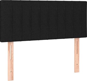 vidaXL Κρεβάτι Boxspring με Στρώμα &amp; LED Μαύρο 80x200 εκ. Υφασμάτινο